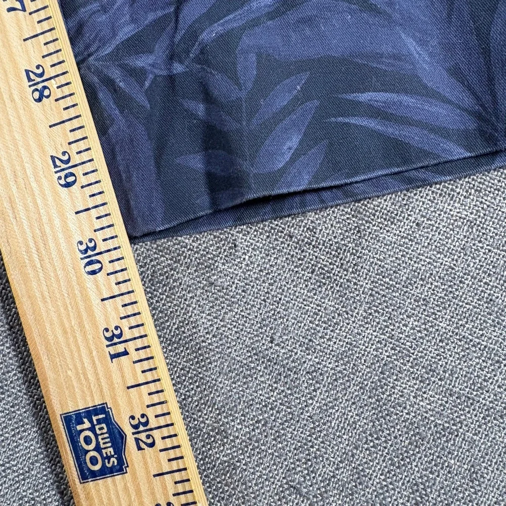 Banana Republic Tapered‎ Fit Pants Mens 34x32 Navy Blue Tropical Leaf Chinos